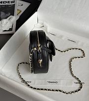 Colestore Chanel Gold Mini CC in Love Heart Crossbody Black 12x13x5.5cm - 6