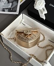 Colestore Chanel Gold Mini CC in Love Heart Crossbody Golden 18x19x5cm - 5