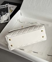 Colestore Chanel Coco Handle Shoulder Bag White 14X24x10cm - 6