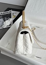 Colestore Chanel Coco Handle Shoulder Bag White 14X24x10cm - 5