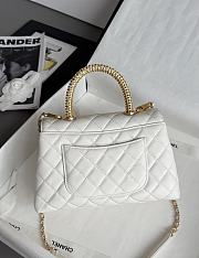 Colestore Chanel Coco Handle Shoulder Bag White 14X24x10cm - 4