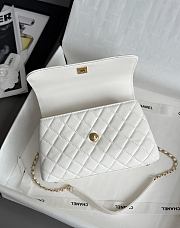 Colestore Chanel Coco Handle Shoulder Bag White 14X24x10cm - 3