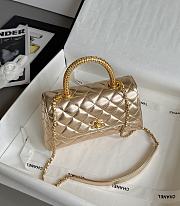 Colestore Chanel Coco Handle Shoulder Bag Gold 14X24x10cm - 6
