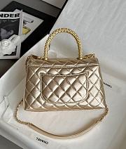 Colestore Chanel Coco Handle Shoulder Bag Gold 14X24x10cm - 5