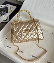 Colestore Chanel Coco Handle Shoulder Bag Gold 14X24x10cm - 3