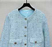 Colestore Chanel Tweed Jacket Light Blue - 5
