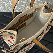 Colestore Valentino Garavani Antibes Small Shopping Bag In Jacquard Raffia With Cherryfic Pattern 22x19x12cm - 6