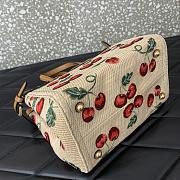 Colestore Valentino Garavani Antibes Small Shopping Bag In Jacquard Raffia With Cherryfic Pattern 22x19x12cm - 5