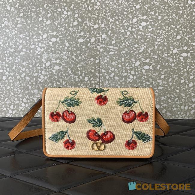Colestore Valentino Garavani VLogo Signature Cherryfic Mini Shoulder Bag 20x12x5cm - 1