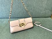 Colestore Valentino Garavani Rockstud Patent Leather Shoulder Bag Beige Pink 26x13x7cm - 1