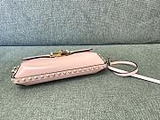 Colestore Valentino Garavani Rockstud Patent Leather Shoulder Bag Beige Pink 26x13x7cm - 5