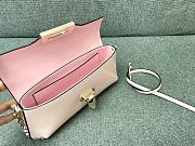Colestore Valentino Garavani Rockstud Patent Leather Shoulder Bag Beige Pink 26x13x7cm - 3