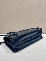 Colestore Prada Large Leather Handbag Navy Blue 38x17.5x11cm - 6