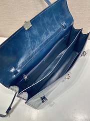 Colestore Prada Large Leather Handbag Navy Blue 38x17.5x11cm - 3