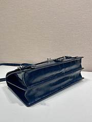 Colestore Prada Medium Leather Handbag Navy Blue 32x16.5x10cm - 3