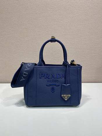 Colestore Prada Jardiniere Small Cotton Canvas Handbag 26x19x15cm