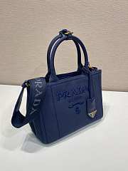 Colestore Prada Jardiniere Small Cotton Canvas Handbag 26x19x15cm - 5