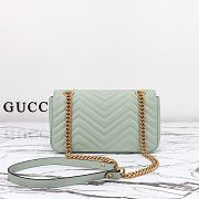 Colestore Gucci GG Marmont Shoulder Bag Pale Green 26x15x7cm - 5