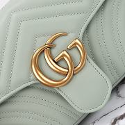 Colestore Gucci GG Marmont Shoulder Bag Pale Green 26x15x7cm - 2