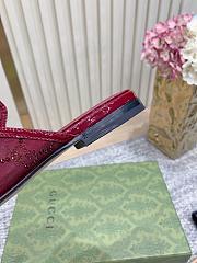 Colestore Gucci Horsebit Crystal Mule Loafers Red - 4