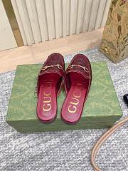 Colestore Gucci Horsebit Crystal Mule Loafers Red - 3