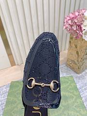Colestore Gucci Horsebit Crystal Mule Loafers Black - 6