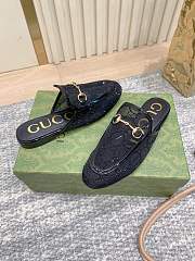 Colestore Gucci Horsebit Crystal Mule Loafers Black - 5