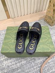 Colestore Gucci Horsebit Crystal Mule Loafers Black - 2