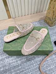 Colestore Gucci Horsebit Crystal Mule Loafers Beige - 3