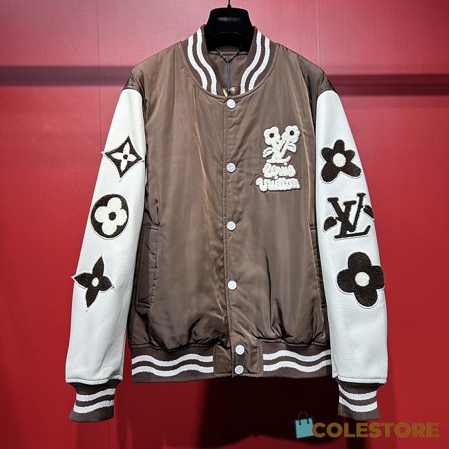Colestore Louis Vuitton Embroidered Varsity Jacket Men - 1
