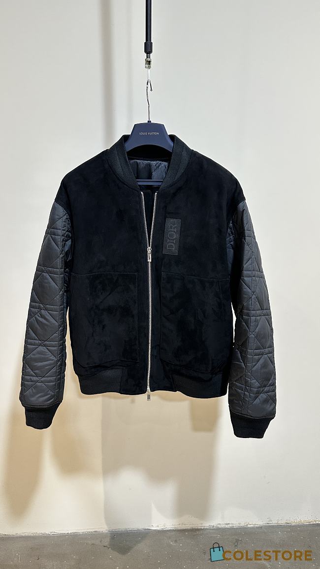 Colestore Dior Zipper Varsity Blouson Jacket Black - 1