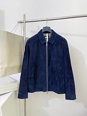 Colestore Brunello Cucinelli Suede Business Jacket Navy Blue - 1