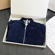 Colestore Brunello Cucinelli Suede Business Jacket Navy Blue - 6