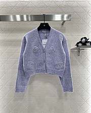Colestore Chanel Double-C Logo Knitted Cardigan Lilac - 1