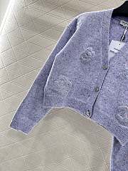Colestore Chanel Double-C Logo Knitted Cardigan Lilac - 6