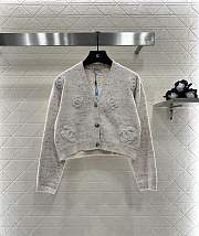 Colestore Chanel Double-C Logo Knitted Cardigan Light Beige - 1