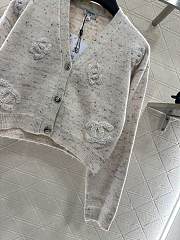 Colestore Chanel Double-C Logo Knitted Cardigan Light Beige - 4