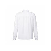 Colestore Louis Vuitton Pleated Tie-Collar Straight-Shoulder Shirt White - 2