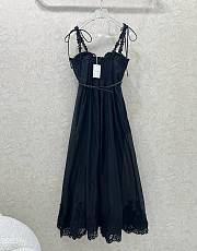 Colestore Zimmermann Solid Color Lace Slip Dress Black - 2