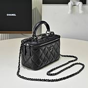 Colestore Chanel Vanity Rectangular Top Handle So Black Lambskin 17cm - 5