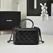 Colestore Chanel Vanity Rectangular Top Handle So Black Lambskin 17cm - 4