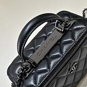 Colestore Chanel Vanity Rectangular Top Handle So Black Lambskin 17cm - 2
