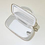 Colestore Chanel Vanity Rectangular Top Handle White Lambskin 17cm - 3