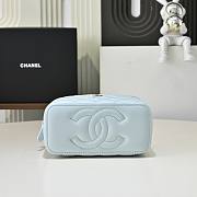 Colestore Chanel Vanity Rectangular Top Handle Light Blue Lambskin 17cm - 4