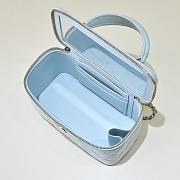 Colestore Chanel Vanity Rectangular Top Handle Light Blue Lambskin 17cm - 2