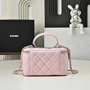 Colestore Chanel Vanity Rectangular Top Handle Light Pink Lambskin 17cm - 6