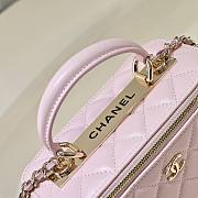 Colestore Chanel Vanity Rectangular Top Handle Light Pink Lambskin 17cm - 4