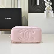 Colestore Chanel Vanity Rectangular Top Handle Light Pink Lambskin 17cm - 3