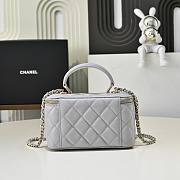 Colestore Chanel Vanity Rectangular Top Handle Grey Lambskin 17cm - 4
