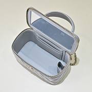 Colestore Chanel Vanity Rectangular Top Handle Grey Lambskin 17cm - 3